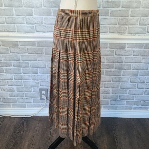 Vintage Pendleton Wool Pleated Skirt Tartan Plaid Acadamia Preppy Gilmore 12 - Picture 3 of 8